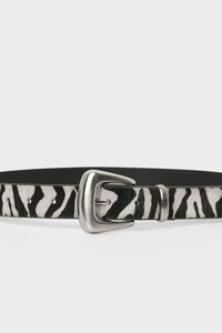 Storm Zebra Print Belt