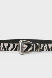 Storm Zebra Print Belt