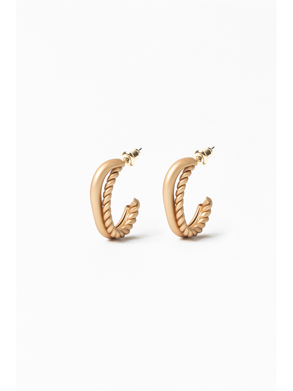 Stella + Gemma Half Chain Hoop Earring