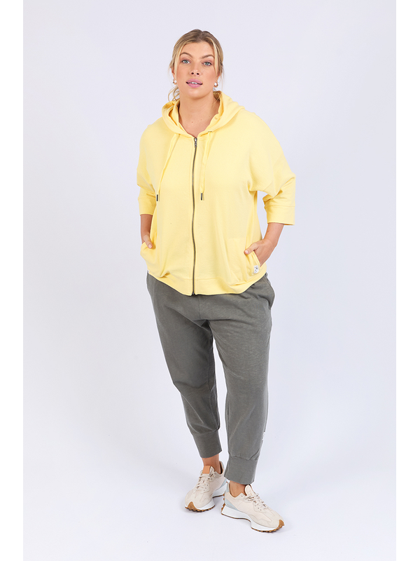 Elm Beachy Zip Hoodie Pale Banana