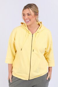 Elm Beachy Zip Hoodie Pale Banana