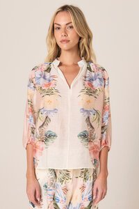 Fate + Becker Solara Split Neck Blouse - PRE ORDER