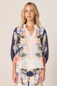 Fate + Becker Solara Split Neck Blouse - PRE ORDER