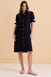 Betty Basics Scallop Denim Dress
