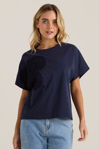 Sass Mira Crochet Tee - PRE ORDER