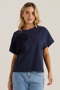 Sass Mira Crochet Tee