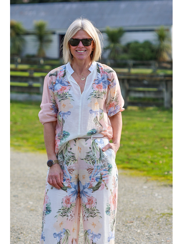 Fate + Becker Solara Split Neck Blouse