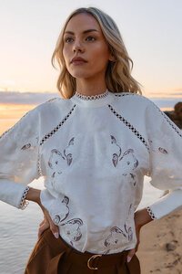 Fate + Becker Aven Embroidered Blouse - PRE ORDER