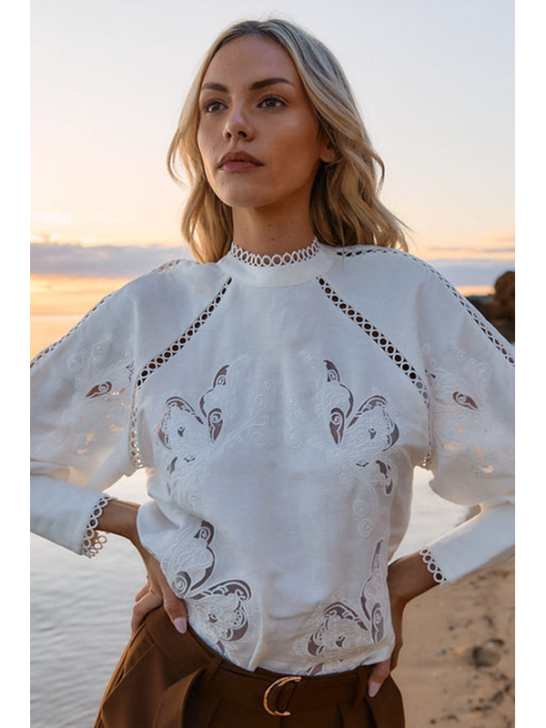 Fate + Becker Aven Embroidered Blouse