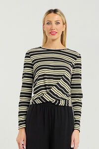 Et Alia Twist Long Sleeve Stripe Tee