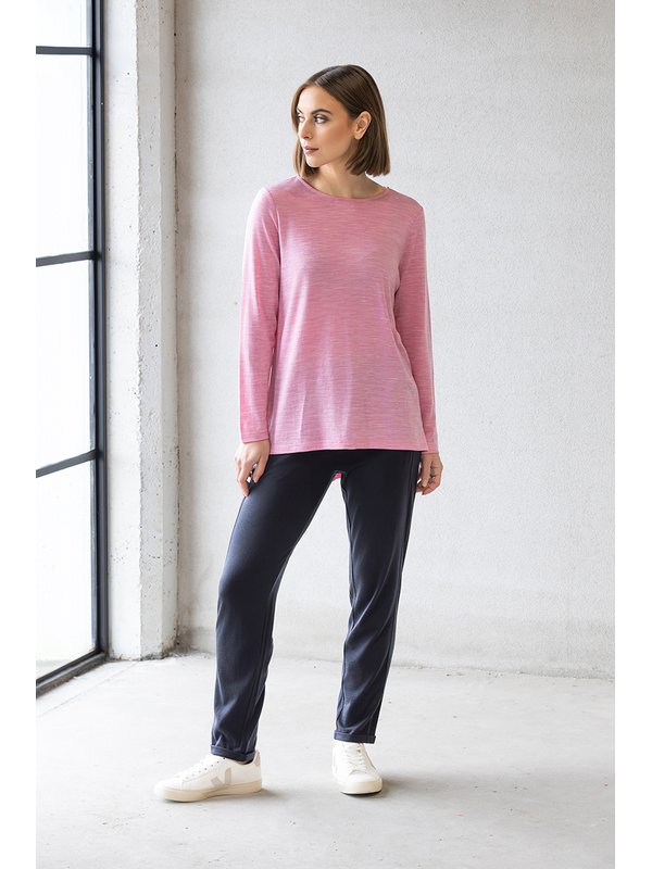 Vassalli Ivey Merino Top with Back Button Placket