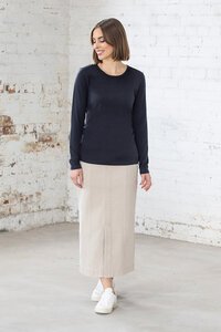 Vassall Tori Merino Basic Crew Neck Top