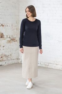 Vassall Tori Merino Basic Crew Neck Top