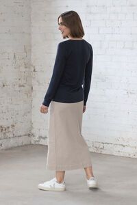 Vassall Tori Merino Basic Crew Neck Top