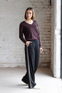 Vassalli Asher Merino Wide Leg Elastic Waist Pant