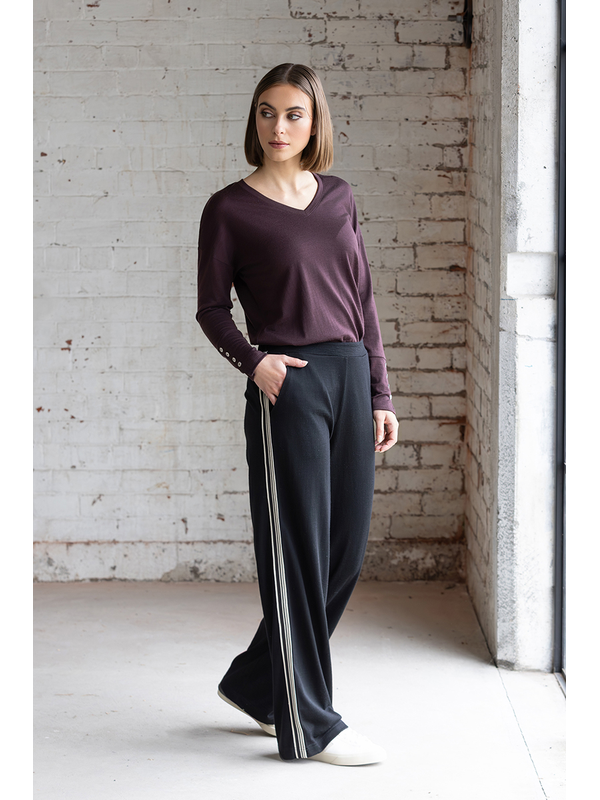 Vassalli Asher Merino Wide Leg Elastic Waist Pant