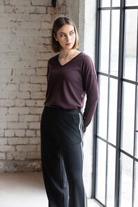 Vassalli Asher Merino Wide Leg Elastic Waist Pant