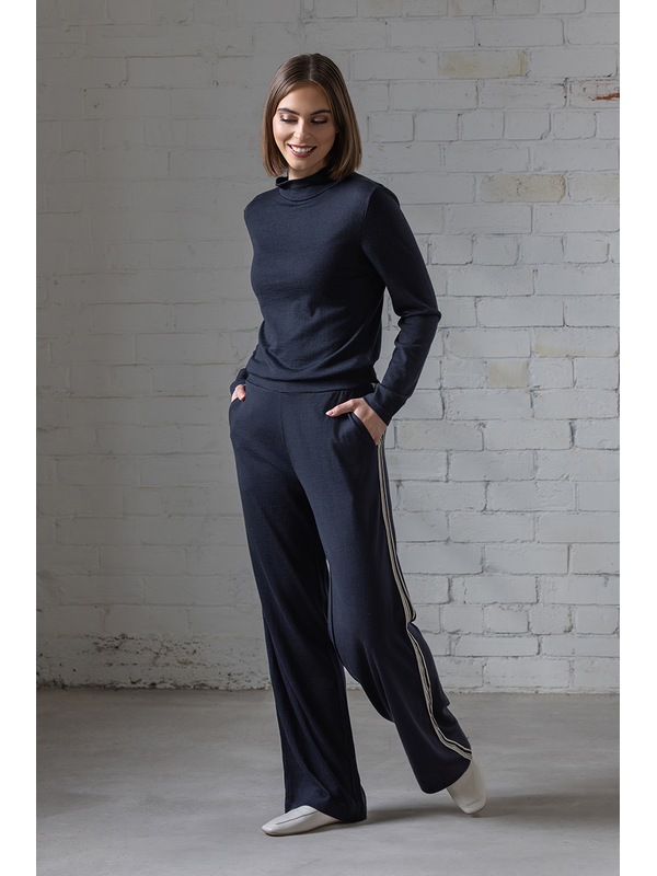 Vassalli Asher Merino Wide Leg Elastic Waist Pant