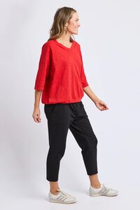 Elm Mazie Vee Neck Cranberry