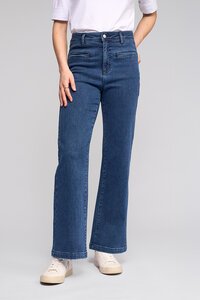 Vassalli Peace Wide Leg Jean- Brushed Indigo