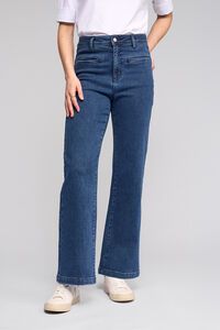 Vassalli Peace Wide Leg Jean- Brushed Indigo