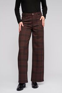 Vassalli Empire Wide Leg Ponti Pant - Cherry