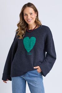Elm Intersia Heart Knit