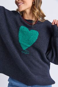 Elm Intersia Heart Knit