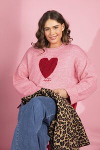 Elm Intersia Heart Knit