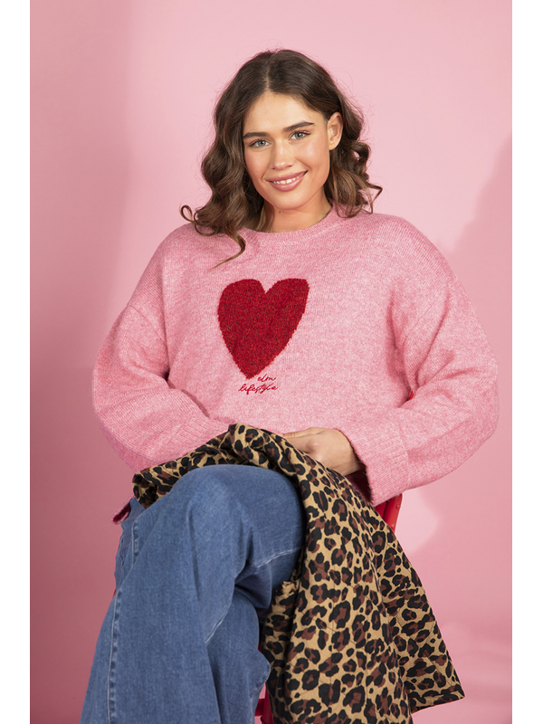 Elm Intersia Heart Knit