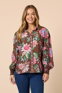 Threadz Bouquet Print Shirt