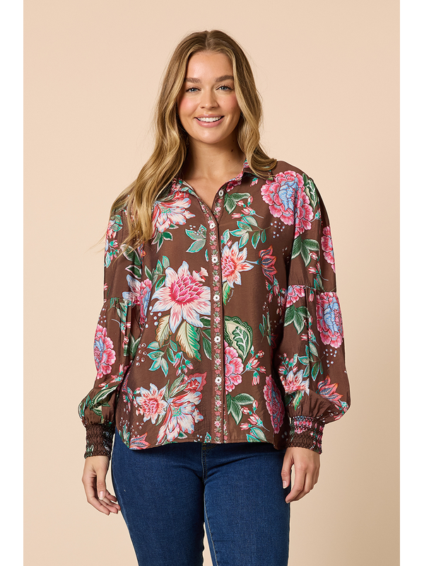 Threadz Bouquet Print Shirt