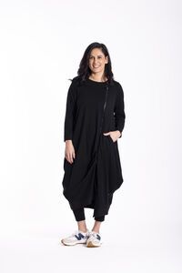Jellicoe Urban Fold Dress Noir