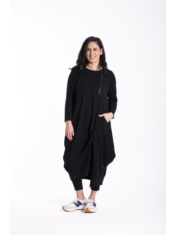 Jellicoe Urban Fold Dress Noir