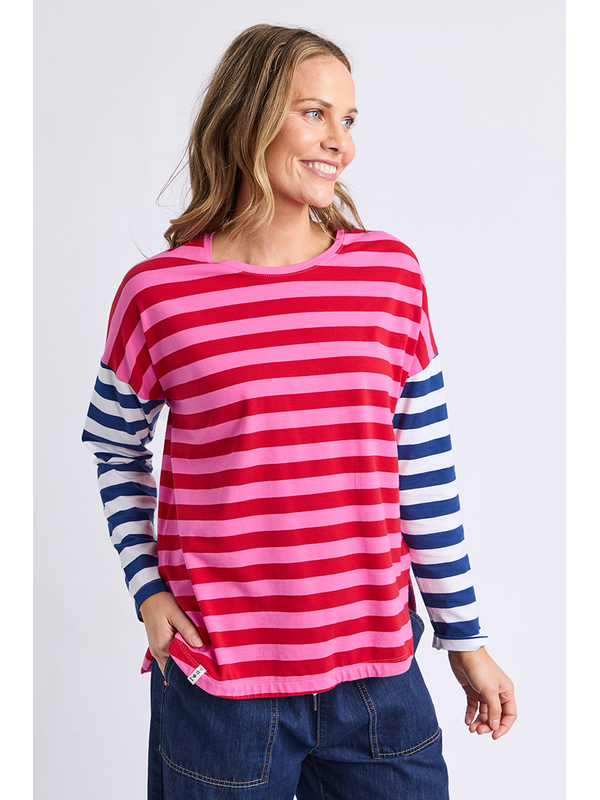 Elm Rouge Stripe Long Sleeve Tee