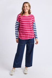 Elm Rouge Stripe Long Sleeve Tee