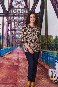 Classified Toulon Pleated 3-4 Sleeve Blouse