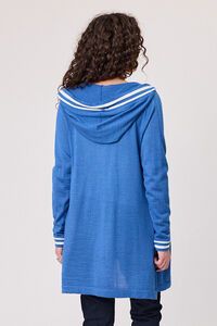 Classified Stripe Trim Hooded Cardi
