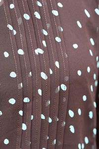 Memo Pintuck Front Shirred Cuff Blouse