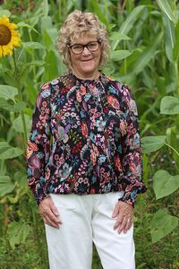 Memo Pintuck Front Shirred Cuff Blouse