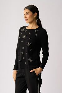 Foil Blooms Sweater