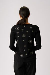 Foil Blooms Sweater