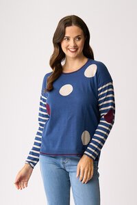 Oh Three Spots & Stripes Jumper