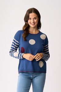 Oh Three Spots & Stripes Jumper