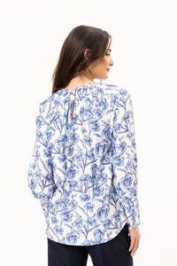 Leila + Luca Blue Bloom Centered Top
