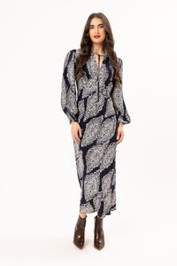 Seeking Lola Navy Whisper Elegant Dress