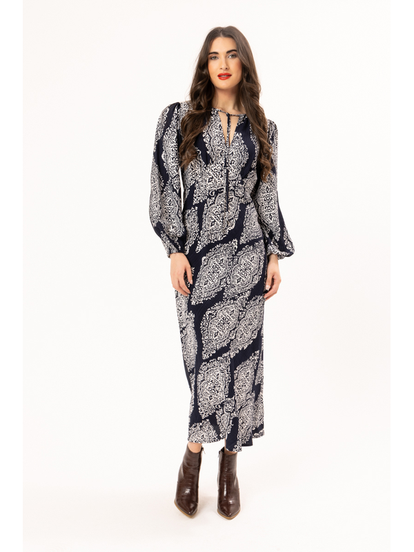 Seeking Lola Navy Whisper Elegant Dress