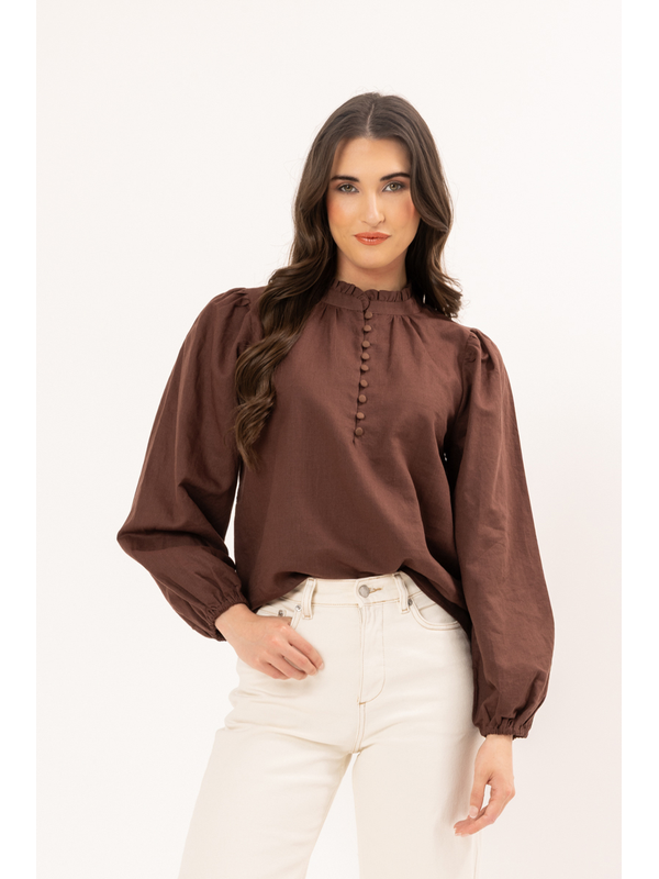 Leila + Luca Chocolate Romance Blouse