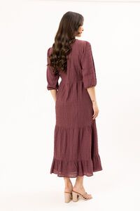 Seeking Lola Rosewood Crinkle Prairie Dress