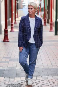 Seeking Lola Blue Check Jordanna Blazer